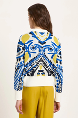 Jacquard Strickjacke Gots Multicolour Jacquard
