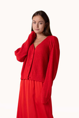 Strickjacke Loukie Knitted Fiery Red