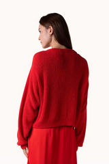 Strickjacke Loukie Knitted Fiery Red
