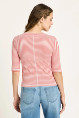 Halbarmshirt Gots Lava Red Creme