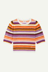Strick Pullover Kurzarm Panaca Violet