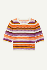 Strick Pullover Kurzarm Panaca Violet