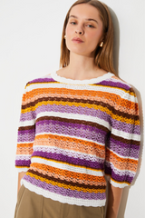 Strick Pullover Kurzarm Panaca Violet