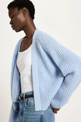 Chunky Strickjacke Sea