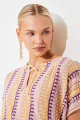 Strick Kleid Calvin Beige