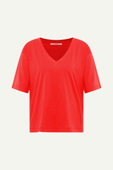 Shirt Mit V-ausschnitt Gots Lava Red