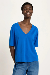 Shirt Mit V-ausschnitt Gots Lapis