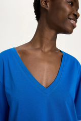 Shirt Mit V-ausschnitt Gots Lapis