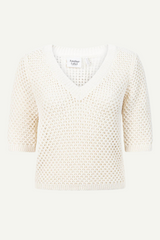 Pullover Aster V-neck Knitted Off-white