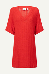 Kleid Valentina Knitted Flame Scarlet