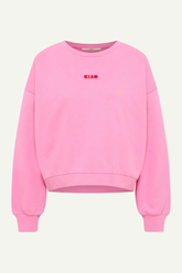 Statementsweatshirt Gots Bright Orchid