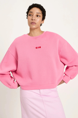 Statementsweatshirt Gots Bright Orchid