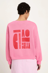 Statementsweatshirt Gots Bright Orchid