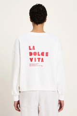 Statementsweatshirt Gots Bright White