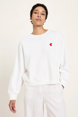 Statementsweatshirt Gots Bright White