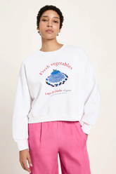 Statementsweatshirt Gots White Vegetables