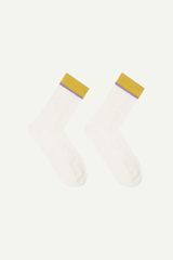 Colourblock Socken Gots Off White Kiwi