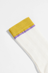 Colourblock Socken Gots Off White Kiwi