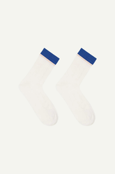Colourblock Socken Gots Off White Lapis