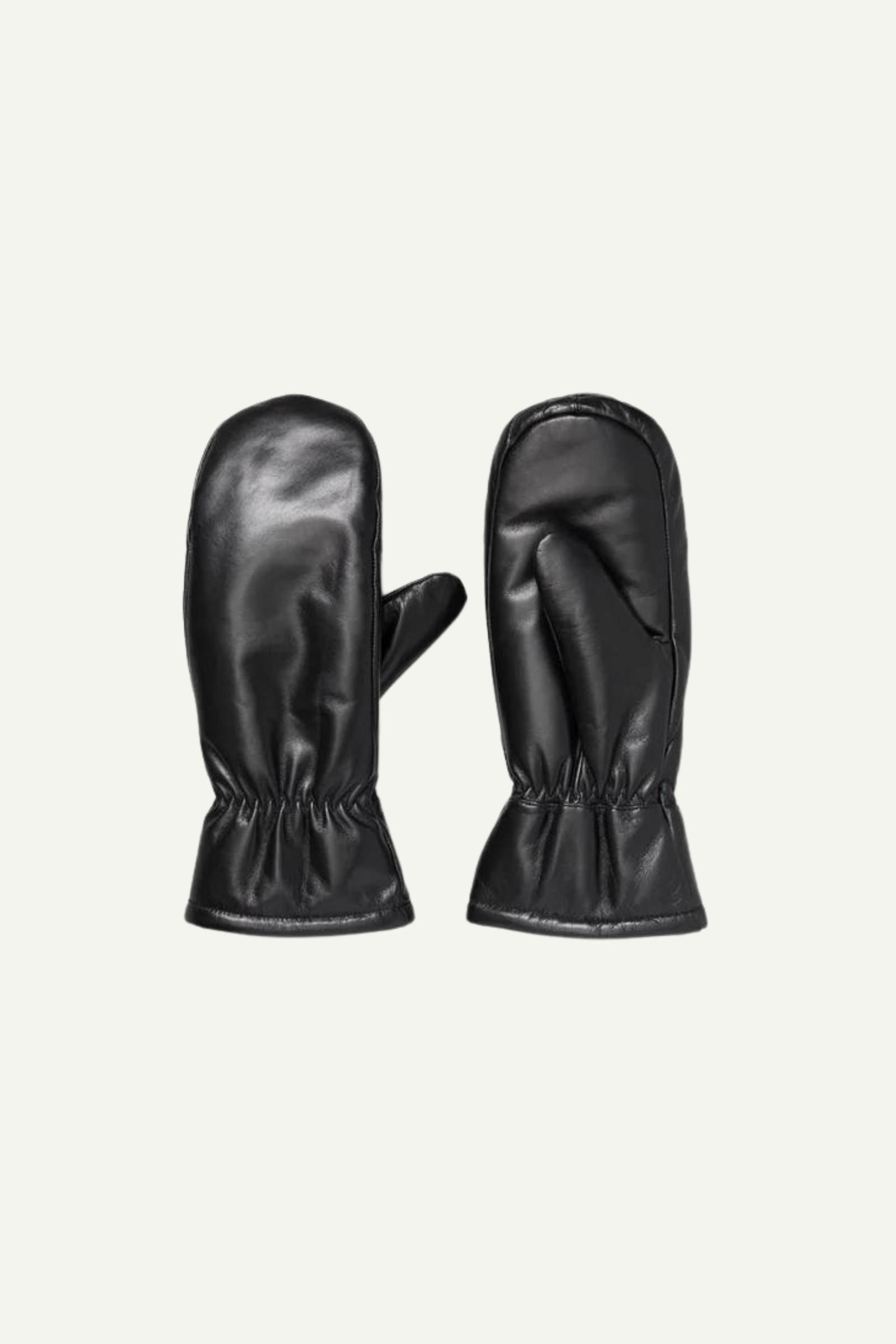 Handschuhe Leather Nylona Mitten Black –