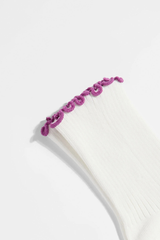 Socken Mit Volant Gots Off White