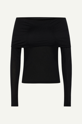 T-Shirt Lena Off-shoulder Black Ink