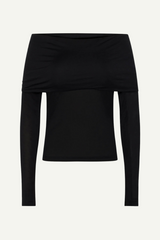 T-Shirt Lena Off-shoulder Black Ink