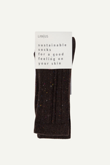 Socken Rippenstrick Bitter Chocolate Tweed