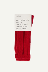 Socken Rippenstrick Red