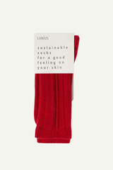 Socken Rippenstrick Red