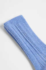 Socken Rippenstrick Light Blue Melange