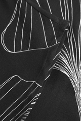 Bluse Daisys Flowers Black