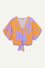 Bluse Daisys Flowers Lilac