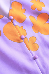 Bluse Daisys Flowers Lilac