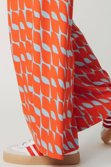 Hose Floating Flare Palazzo Red