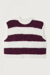 Strick-Pullunder Niby Rayures Cranberry