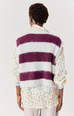 Strick-Pullunder Niby Rayures Cranberry