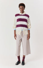 Strick-Pullunder Niby Rayures Cranberry