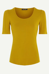 Top Carice Uni Rib Curry Yellow