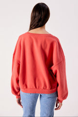 Sweatshirt Jitbay Vermillon Vintage
