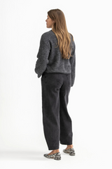 Strickjacke Larya-M Sunday Charcoal Melange