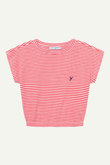 Top C'est Chaud Crop Red Stripes