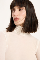 Longsleeve Rollkragenshirt Creme