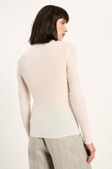 Longsleeve Rollkragenshirt Creme