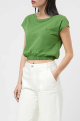 Top C'est Chaud Crop Green