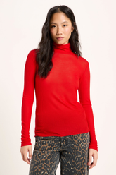Longsleeve Rollkragenshirt Red