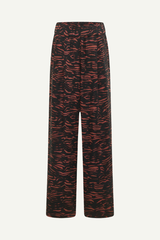 Hose Wide Print Animal Stripes Chocolate