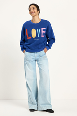 Statement-Sweatshirt Blue Moon