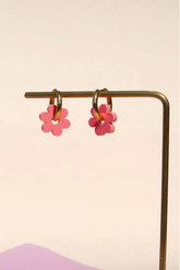 Ohrschmuck Flower Salmon