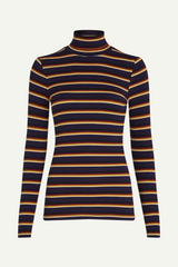 Top Rollneck Century Stripe Evening Blue